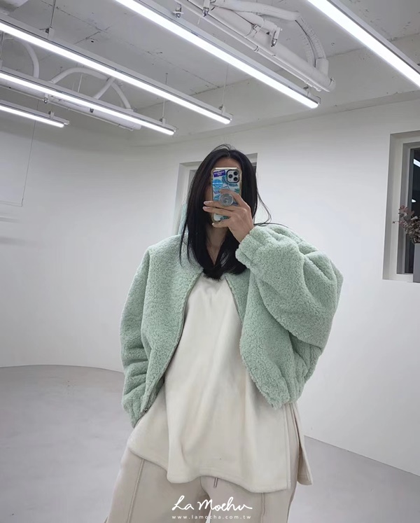 (限量商品)兩色可愛羔羊毛外套